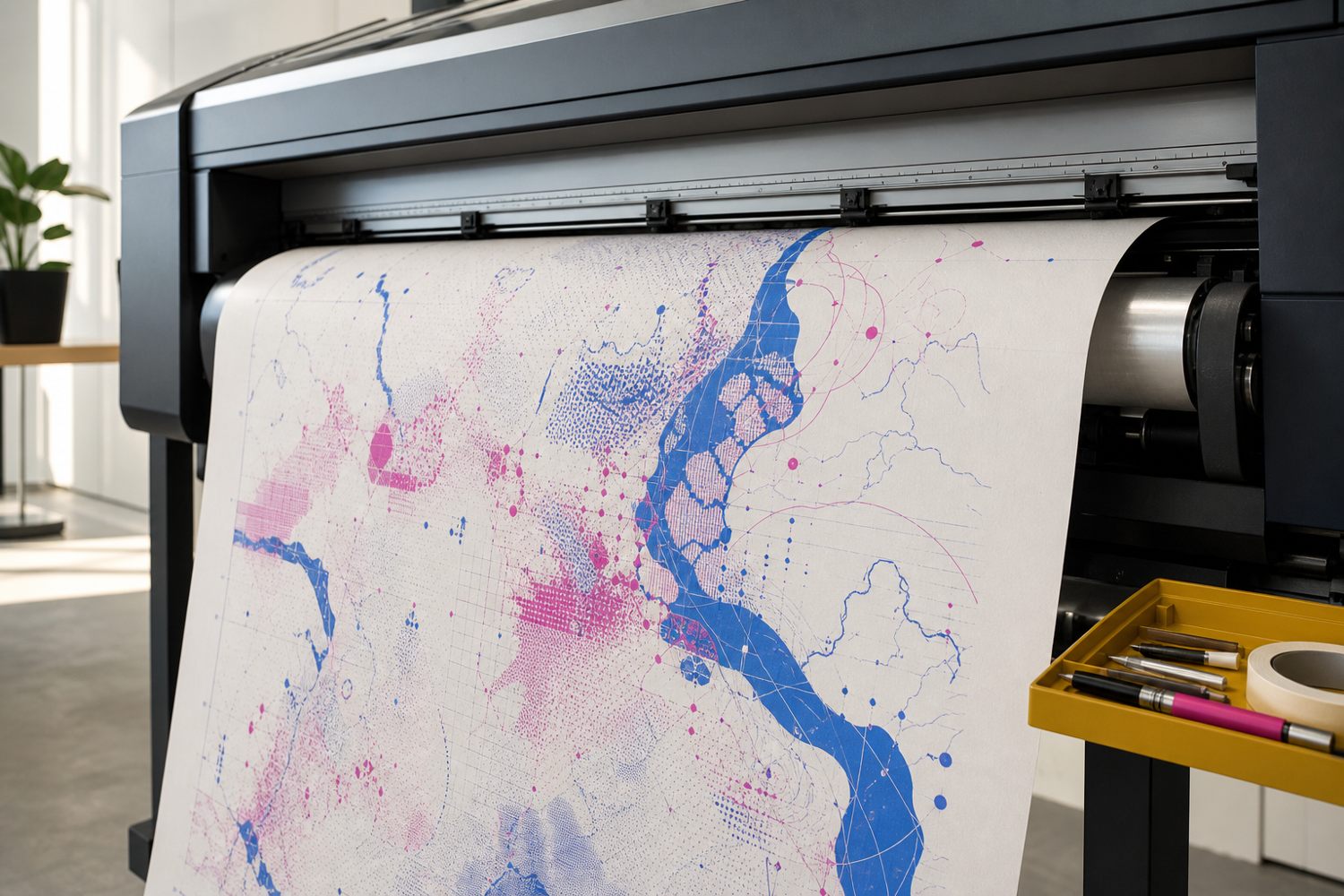 Design documentation from a wide-format plotter